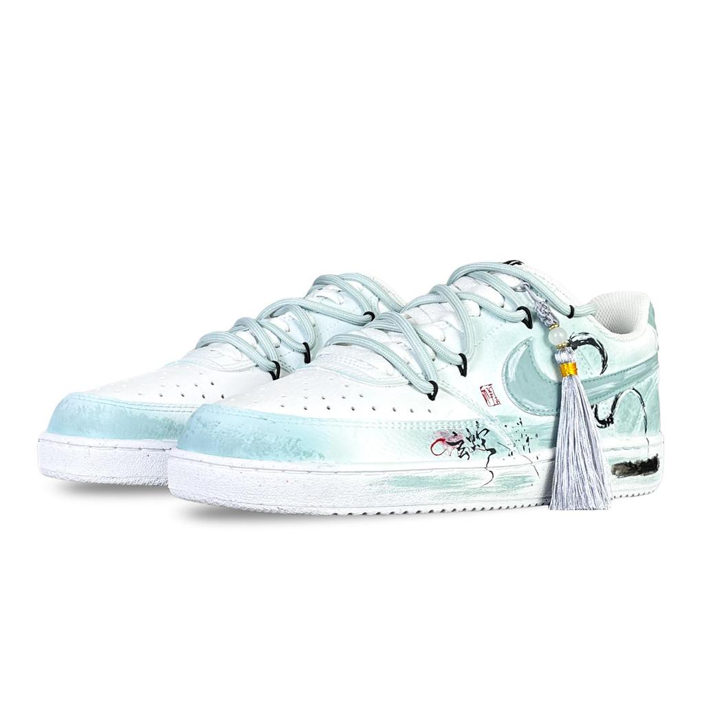 Nike Court Vision 1 Protiskluzové Odolné proti oděru Nízké Skateboardové boty Pánské Azurová DH2987-101(Tým528-)