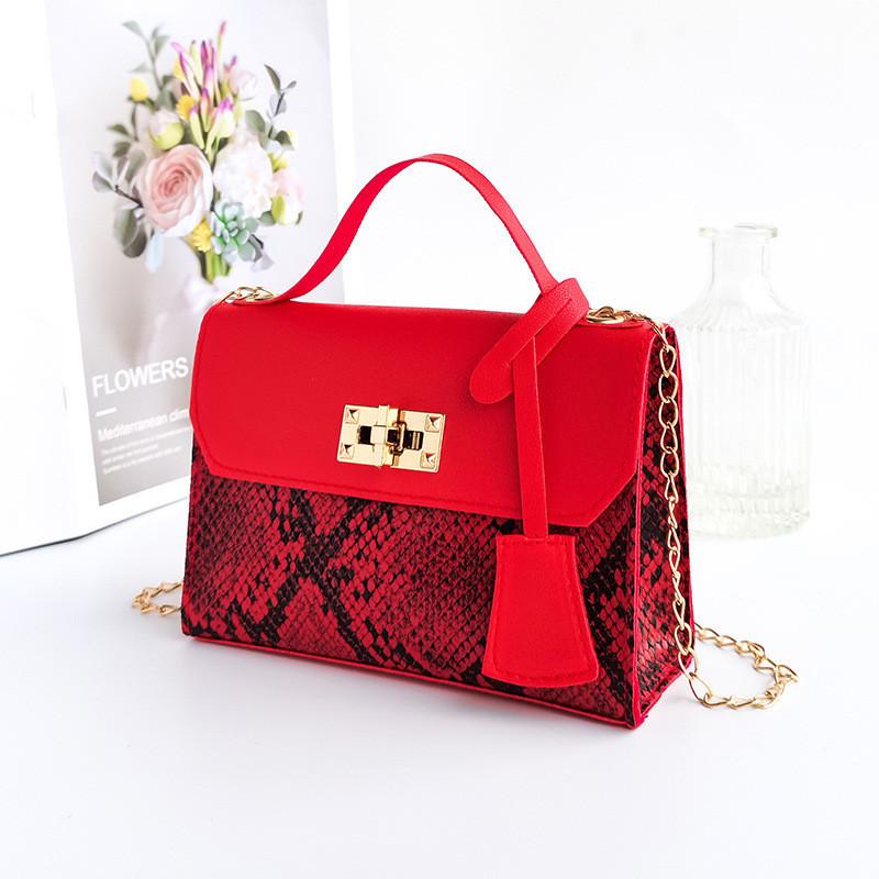 2021 New European And American Retro Snake Skin Shoulder Bag
