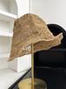 USPOP Women’s Foldable Straw Bucket Hat Summer Sun Hat with Shapeable Brim Breathable Hollow Out Crochet Beach Hat
