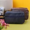 Striped Square Makeup Pouch