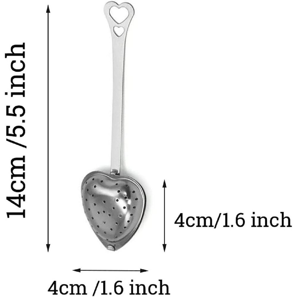 Heart-shaped Stainless Steel Loose Leaf Tea Herb Diffuser Strainer Spoon Filter Tea Infuser