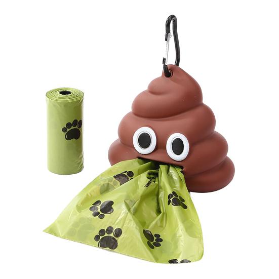 

Poop Bag Dispenser One-Handed Easy Draw Leak Proof Dog Waste Bags Pet Waste Bag Dispenser with Carabiner