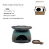 Handmade Retro Japanese Coarse Pottery Incense Burner and Tea Diffuser with Dry-Fire Cedar Baking Function