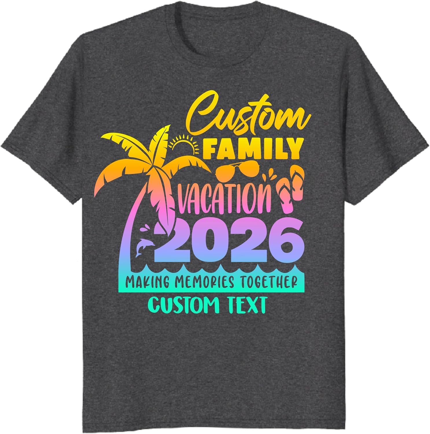 Custom Family Vacation 2026 Shirts, Matching Family Cruise T-Shirts, Perosonalized Trip 2026 T-Shirts, Group Summer Outfits S