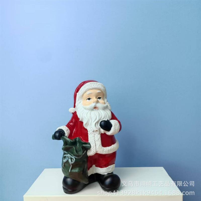 Santa Claus Toys Resin Ornaments Room Living Room Christmas Decorations Holiday Gifts