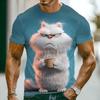 Nuova t-shirt personalizzata da uomo con coniglio cartone animato, maniche corte stile street e tessuto ad asciugatura rapida confortevole
