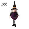 Seasonal Holiday Decoration Halloween Plush Pom Hanging Decoration, Pumpkin/Ghost/Black Cat/Witch Doll Witch Ornament for Tree, Porch, Window