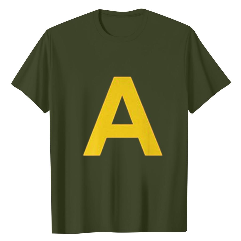 Women's Letter Print Casual Round Neck Short Sleeve Top