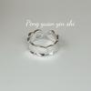 Su Chuang S925 Sterling Silver Fish Scale Twist Open Ring - Light Luxury Design