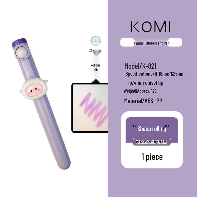 KOMI Creative Fluorescent Animal Style Highlight Pen for Students