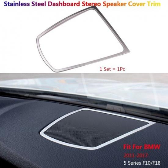 Stainless Steel For BMW 5 Series F10 F11 Car Dashboard Speaker Stereo Cover Trim