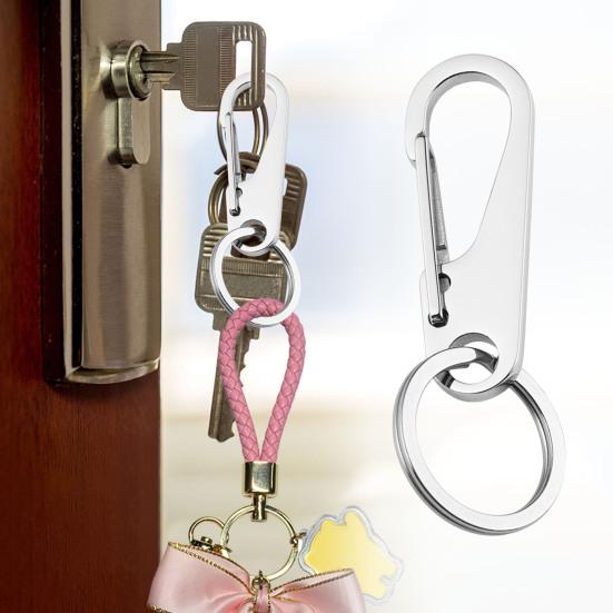 Keychain Heavy-duty Quick Release Stainless Steel Keychain with Tight Buckle Structure Bottle Opener Corrosion Resistant