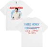 Alex Warren T-shirt Uomo Donna Moda Retro Manica Corta 100% Cotone Larga Oversize