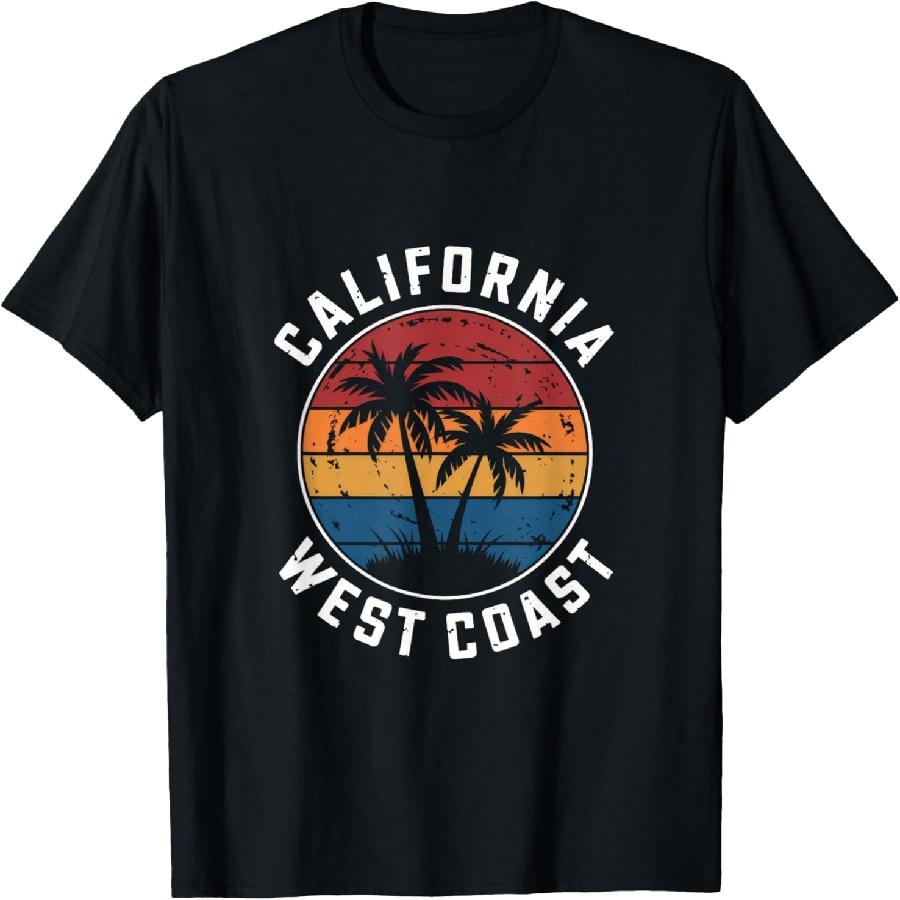 Калифорния Западное побережье - Винтажная футболка California Ca S