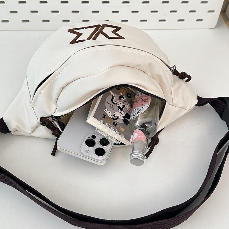 New Breast Bag Women's Messenger Bag Versatile Couple Mobile Phone Fanny Pack Large Capacity Trendy Satchel Men's Single Shoulder Bag