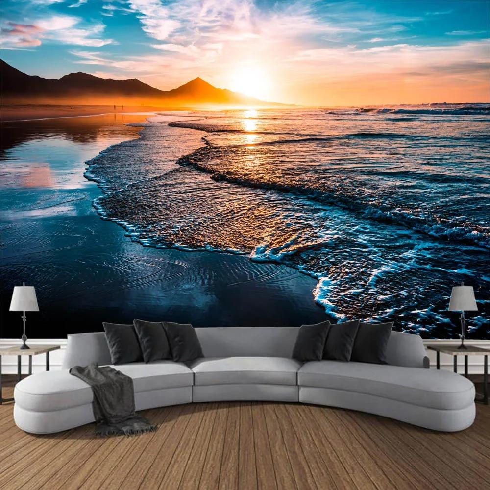 Böhmische Wandteppich Nordischer Tropischer Strand Wandteppich Mandala Wandbehang Hippie Schlafzimmer Dekor Psychedelischer Wandteppich