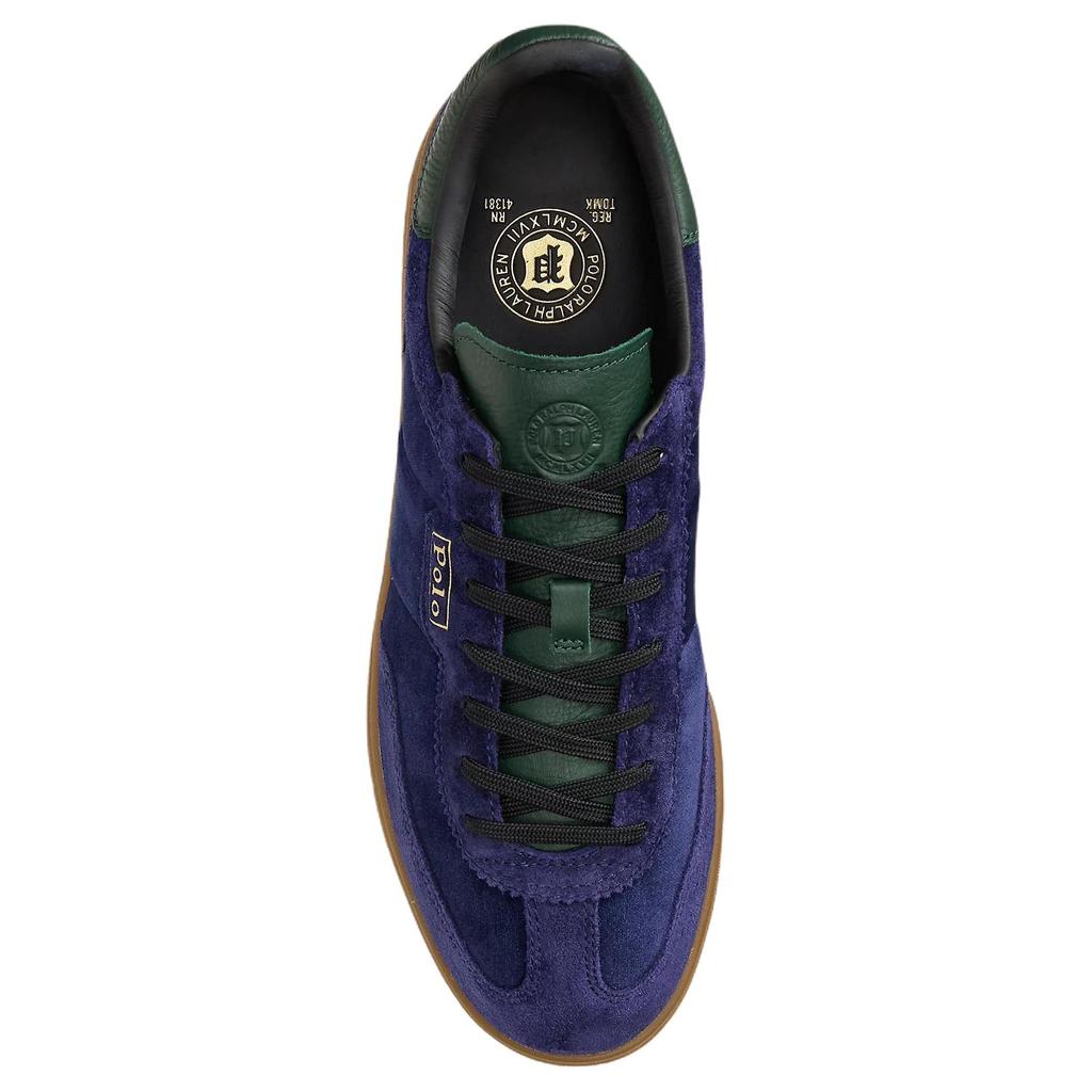 Polo Ralph Lauren Bedford Wildleder Polyester Samt Runde Spitze Schnürung Low-Top Sneaker Herren Sneaker Marineblau 100065751