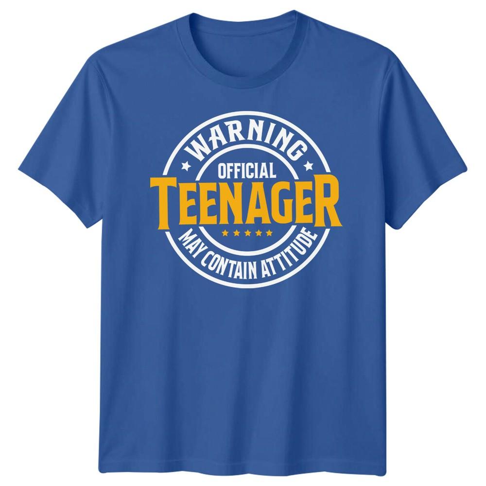 Official Teenager Warning May Contain Attitude Teen Unisex Graphic Tee Unisexs Top