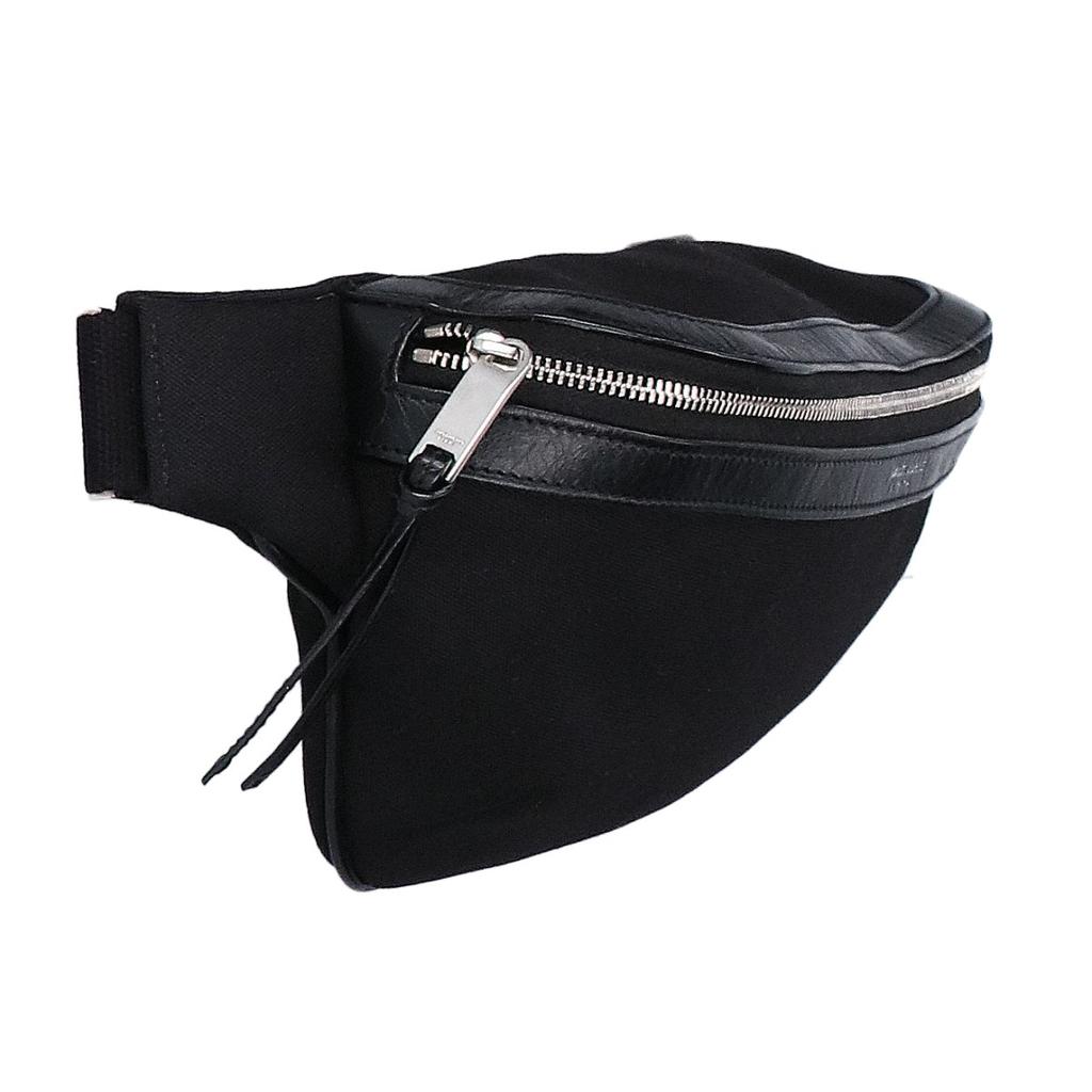 SAINT LAURENT PARIS [Excellent Condition] 557831 Canvas/Leather Belt Bag Waist bag blackUsed