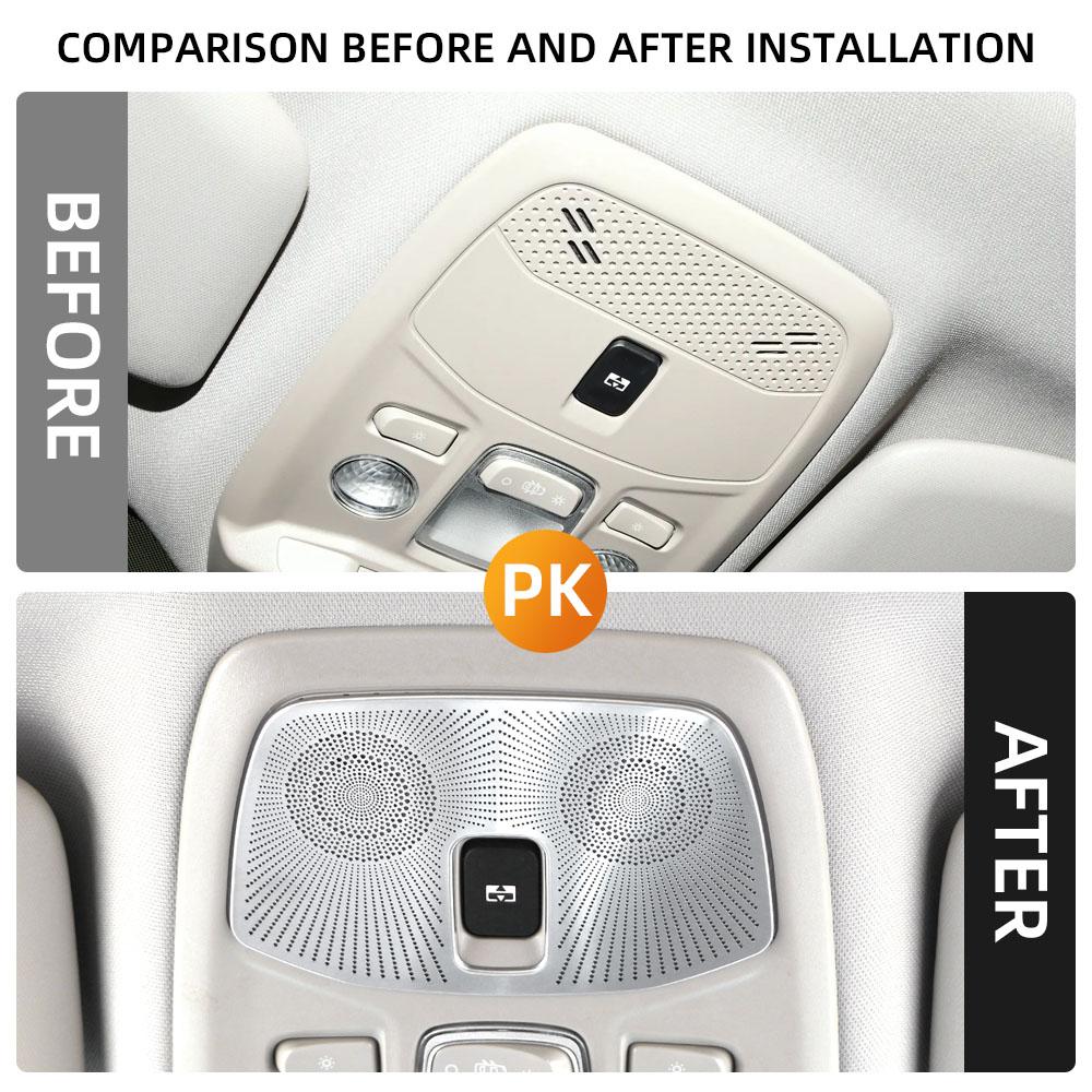For Peugeot 2008 2019 - 2025 E2008 2020 - 2025 Reading Lamp Light Cover Roof Light Trim Decoration Sticker Interior Accessories