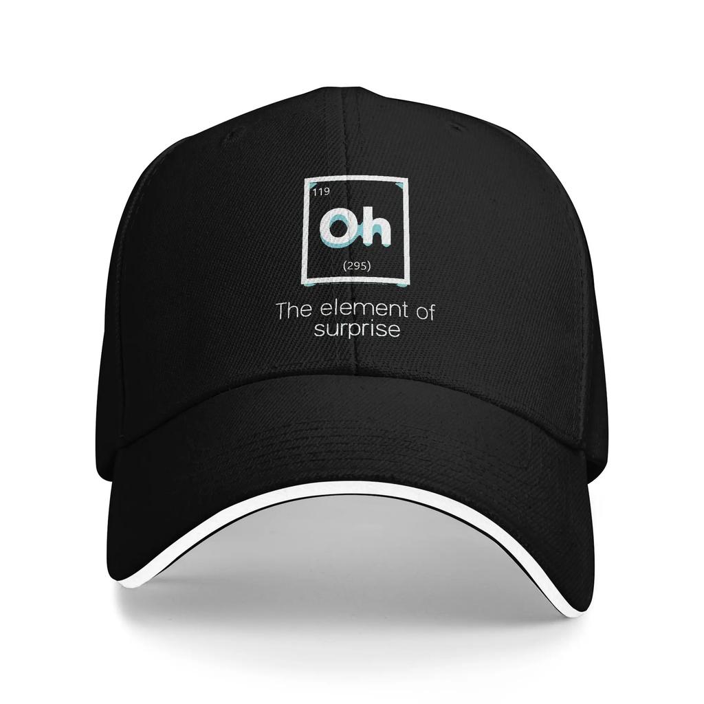 Adult FUNNY PERIODIC TABLE AH THE ELEUnisexT OF SURPRISE Sandwich Hat Outdoor Baseball Caps Sun Hats Adjustable Fishing Hat