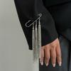Ins Metal Chain Adjustable Short Waist Chain, Fashion Minimalist Star Tassel Lapel Pin For Women