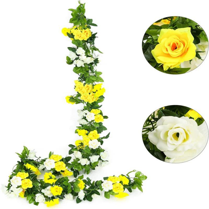 Искусственная розовая лоза для дома и свадьбы