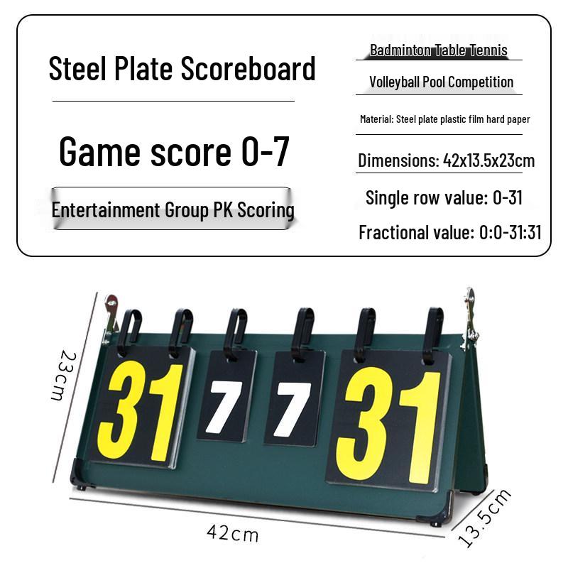 Multi-Sport Flip Scoreboard for Basketball, Billiards, Table Tennis, and Volleyball