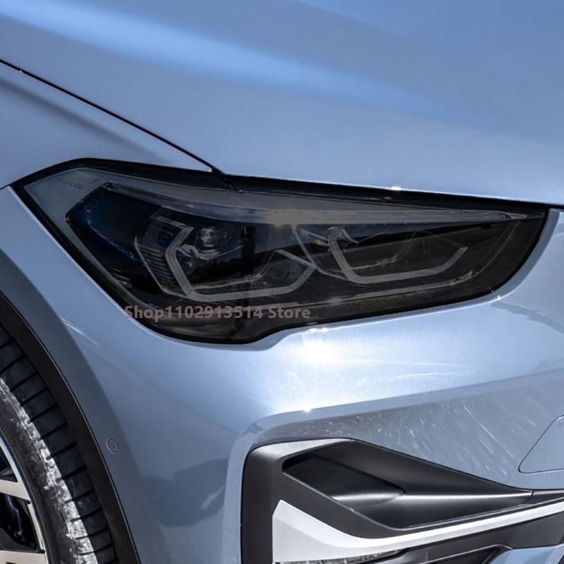 For BMW X1 F48 2015 - Car Headlight Protective Film Vinyl Restoration Transparent Black TPU Car Light Repair Sticker