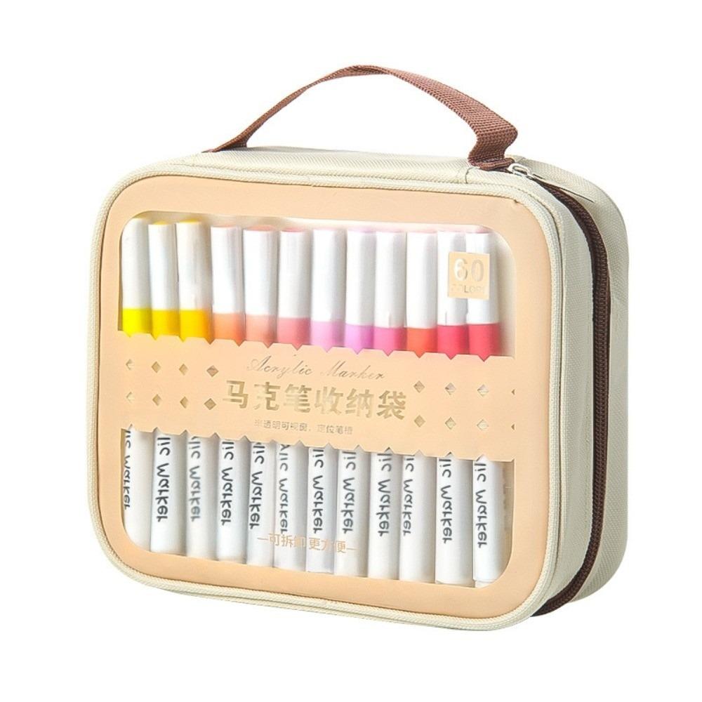 24/36/48/60/84/120 Slots Canvas Storage Pencil Bag Watercolor Pen Stationery Bag  Artist