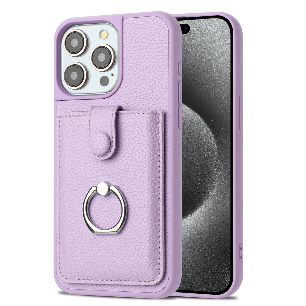 Ring Bracket Wallet Case for iPhone 16 17 Pro Max Air 16E 15 14 Plus 13 12 11 Pro Max Leather Card Solts lHolder Phone Cover