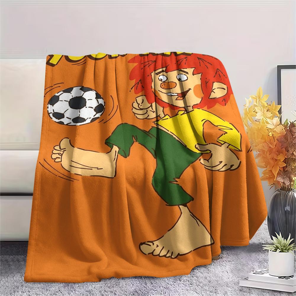 1PC Custom Name Pumuckl Patterned Flannel Blanket Suitable For All Seasons for Home Decor Warmth and Comfort Gifts Holiday Present