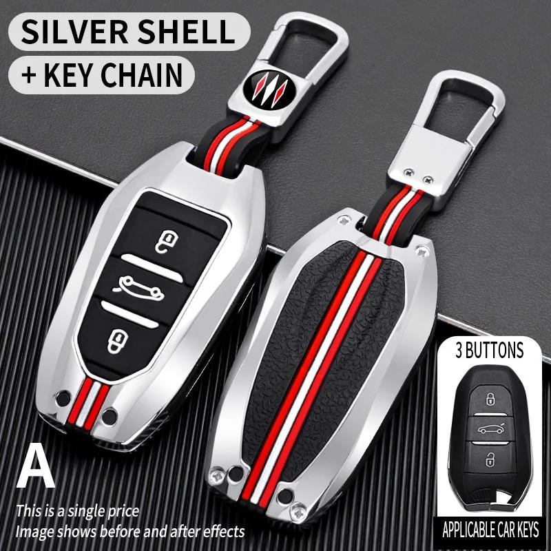 Interior Mouldings Car Key Case Cover Shell Fob for Peugeot 2008 3008 4008 5008 308 408 508 Citroen C1 C2 C4 C6 C3-XR Picasso Gr