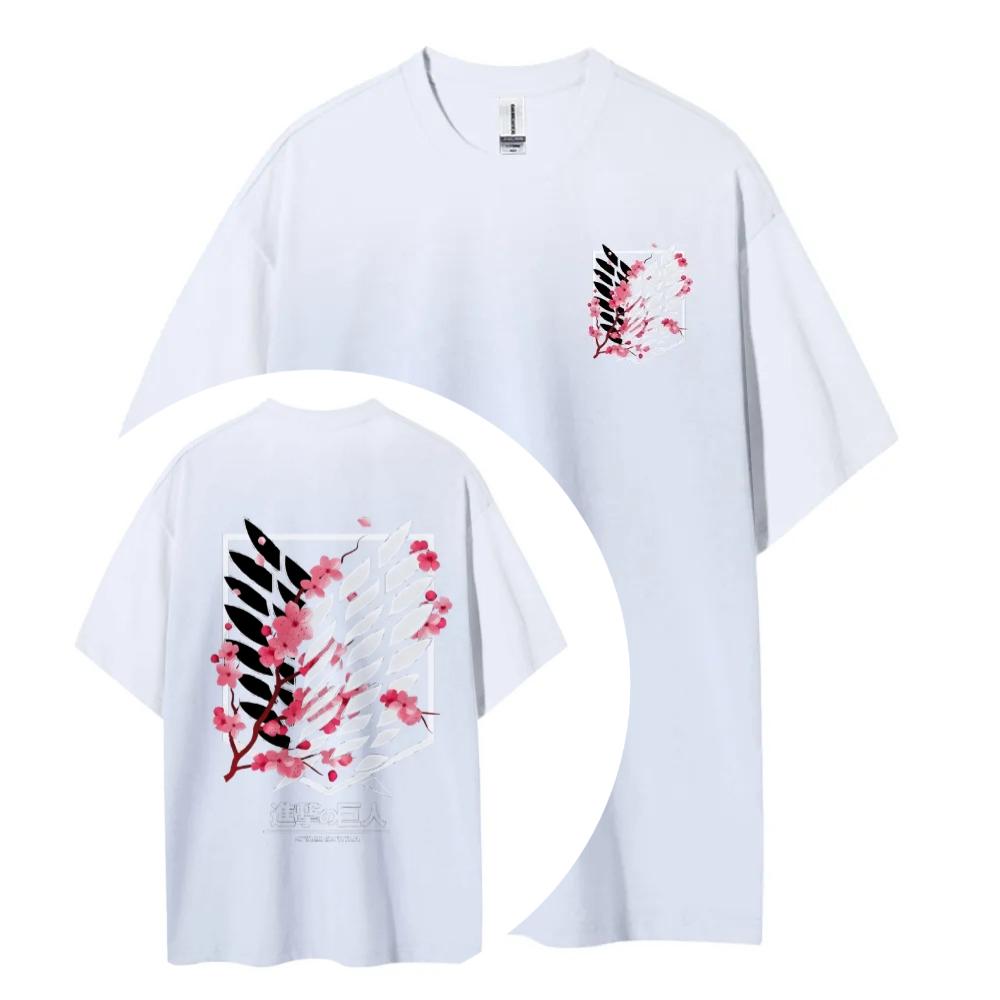 Attack On Titan Cotton Unisex Round Neck Anime TShirt Mens and Womens Summer Fashion High Quality Breathable Street TShirt