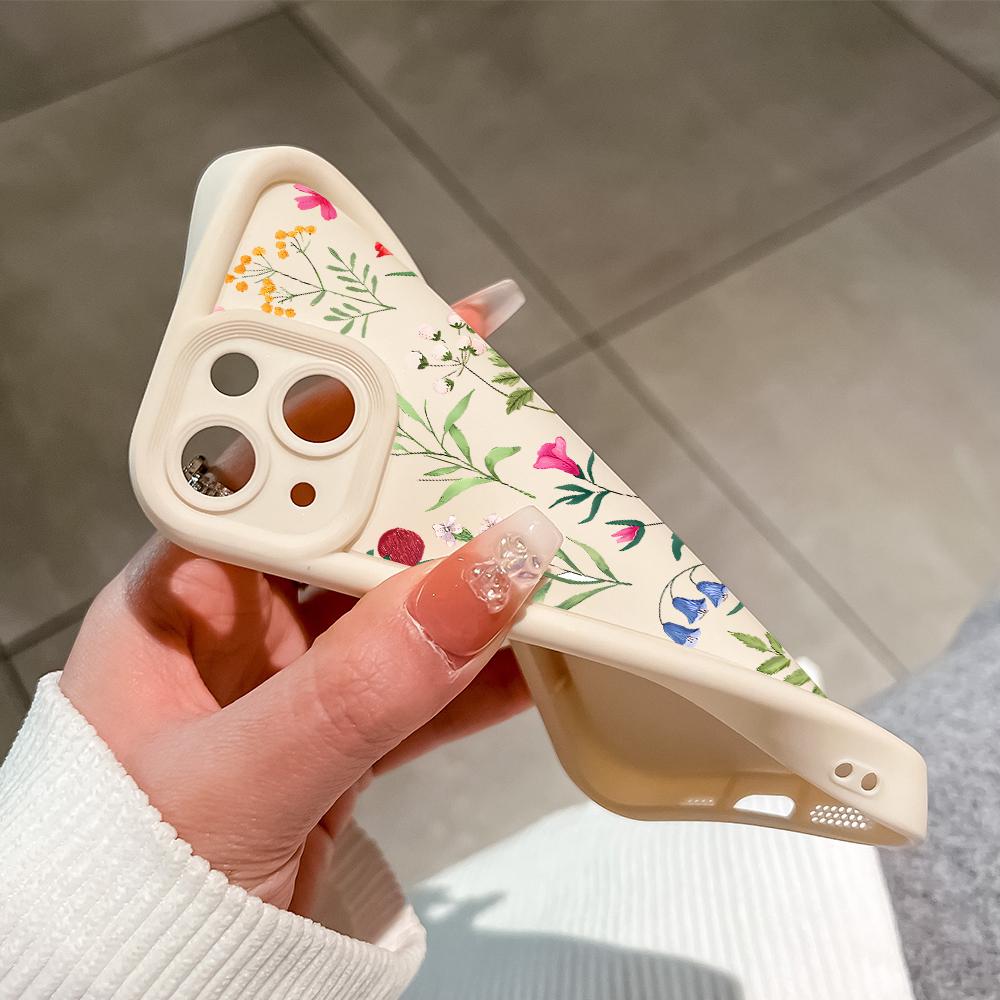 Soft Silicone Square Ladder Printing Pattern Phone Casing Full Cover Camera Shockproof Protection Rubber Case for iPhone Infinix Tecno OnePlus