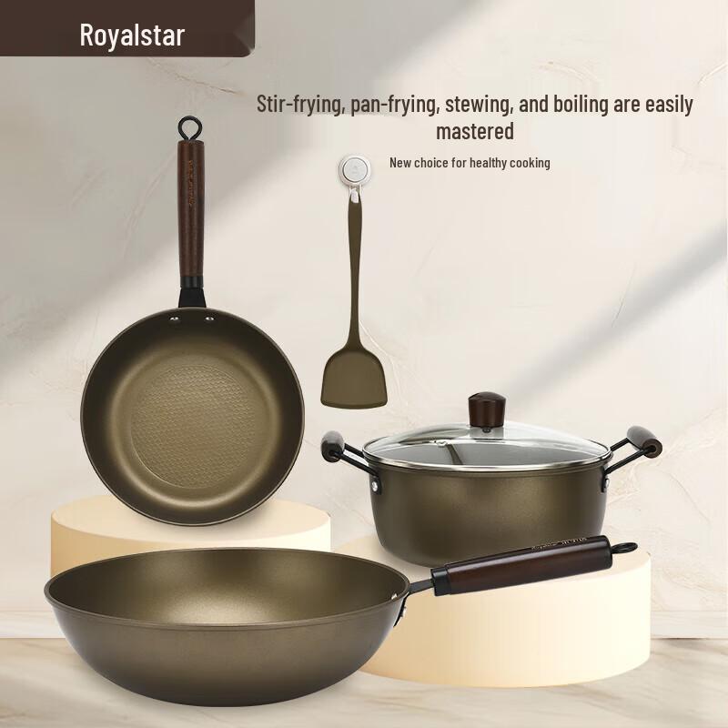 Royalstar 4-Piece Titanium Enjoy Non-Stick Cookware Set