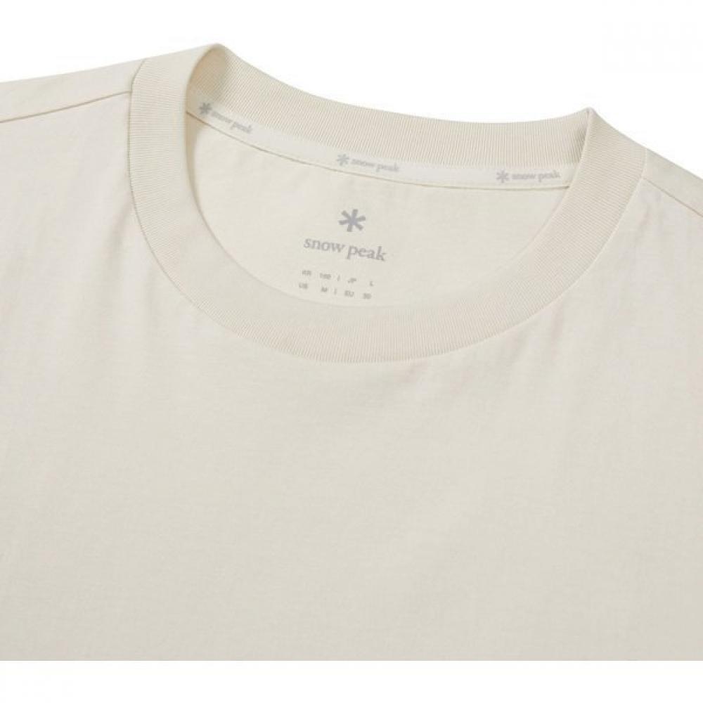Snowpeak UniSex S S T ShirT Camping Gear buTTer Ivory gS S26mufTS78 Xl