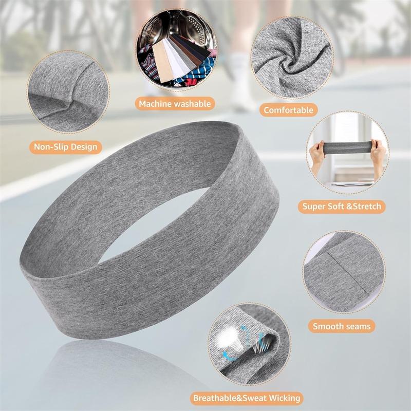 7pcs Sports Cycling Wash Face Hairbands Soft Korean Cotton Knitted Headband For Women Girls Bandanas Fashion Hair Accessories