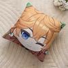 Tartaglia Cute Genshin Impact Cushion Cover Silky Short Plush Invisible Zipper Dustproof Sofa Pillow Case For Home Decor