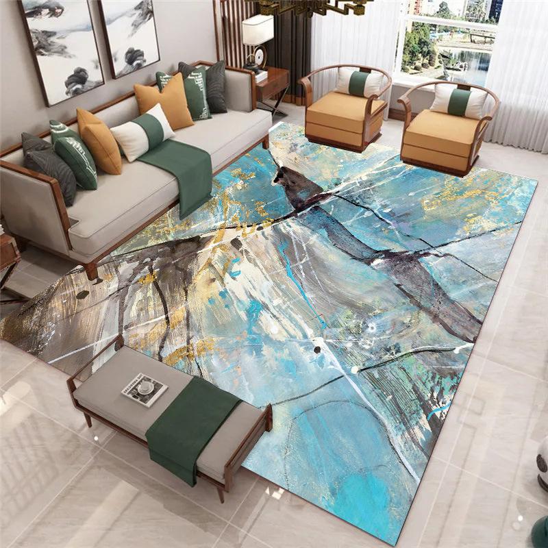 Teppich im nordischen Stil Schmutzabweisend Rutschfest Couchtisch Großflächig Wasserabsorbierend Wohnzimmerteppich Haushaltsteppich