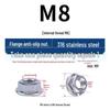 304 Stainless Steel Hex Flange Nut with Anti-Slip Washer, M3-M16