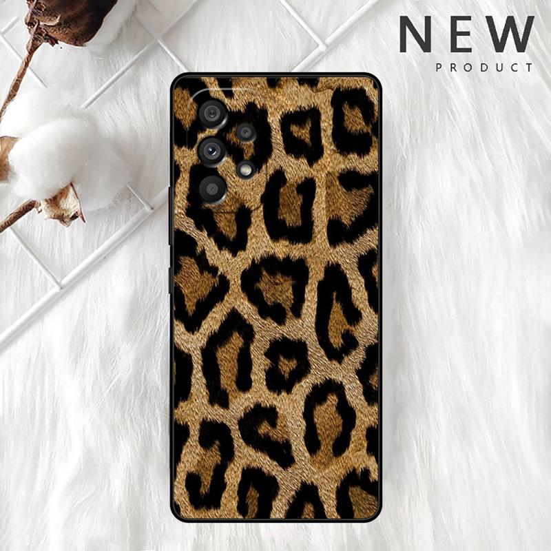 Tiger Leopard Print Case For Samsung Galaxy A54 A52 A14 5G A53 A12 A13 A71 A23 A34 A33 A21s Phone Cover