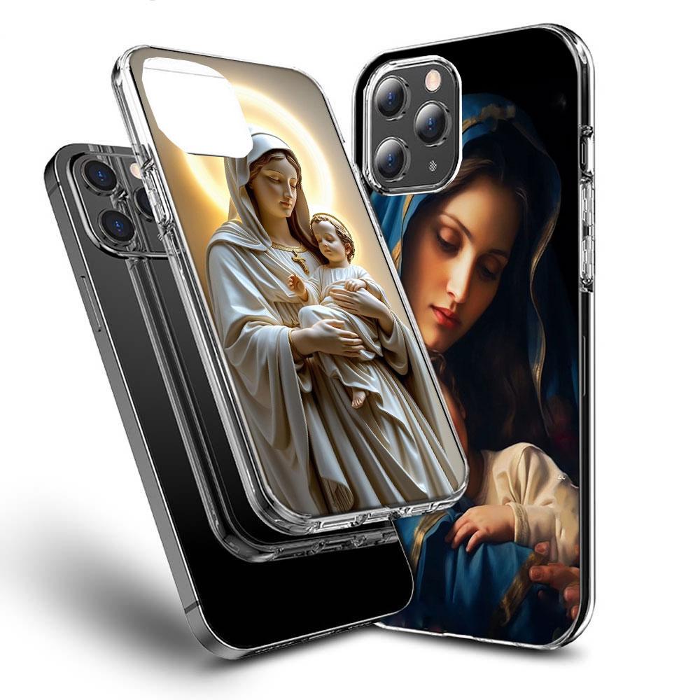 The Virgin Mary and the Baby Phone Case For Iphone 16E 15 Pro 14 Plus 17E 16 17 Pro Max Air 11 12 13 Mini Shockproof Capa Cut