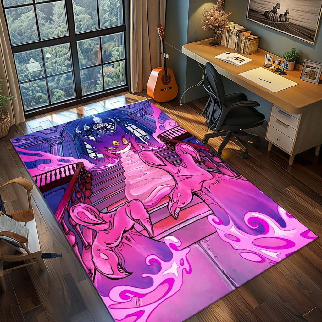 Pokemon Anime Rug Carpet Large Area Rug Non Slip Washable Floor Mat Gamer Room Bedroom Home Decor -QJY