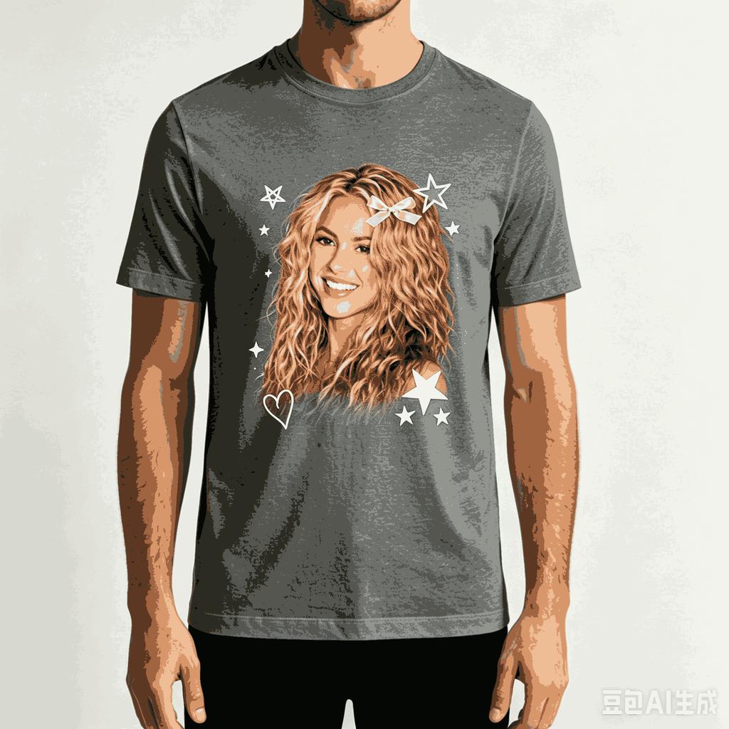 Shakira Per Regalo Fan T-shirt Unisex Unisex Harajuku Oversize Unisex Manica Corta Streetwear Alta Qualità Coppie Comoda Morbida