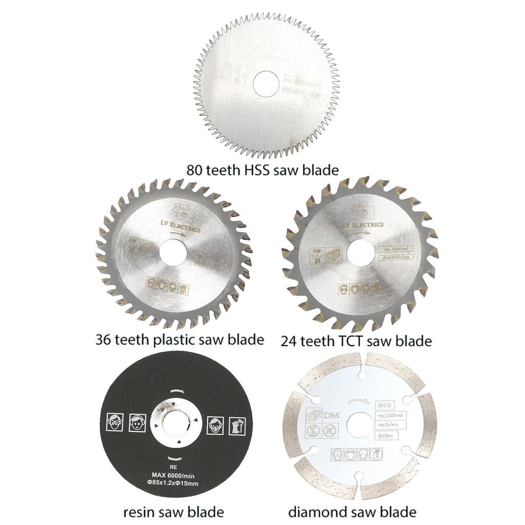 5Pcs 85mm Inner Diameter 15mm Mini Carbide Circular Saw Blade for Cutting Tool