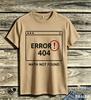 Funny Math Error 404 T Shirt Math Not Found Teacher Student Minimalist Warning Graphic Unisex Short Sleeve Casual Tee