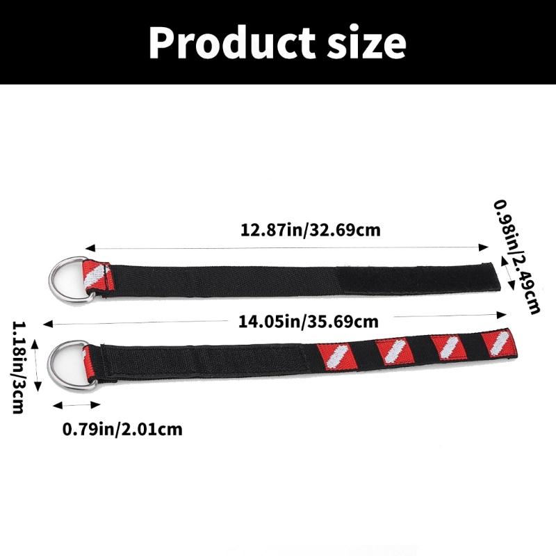 2Pcs Scubas Diving Wrist Strap Adjustable Wrist Strap with Rings Scubas Diving Wristband for Scubas Diver and Snorkelers