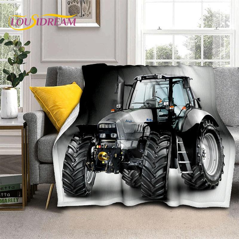 Truck Car 3D Series Retro Tractor HD Blanket,Soft Throw Blanket for Home Bedroom Bed Sofa Picnic Travel Office Cover Blanket Kid