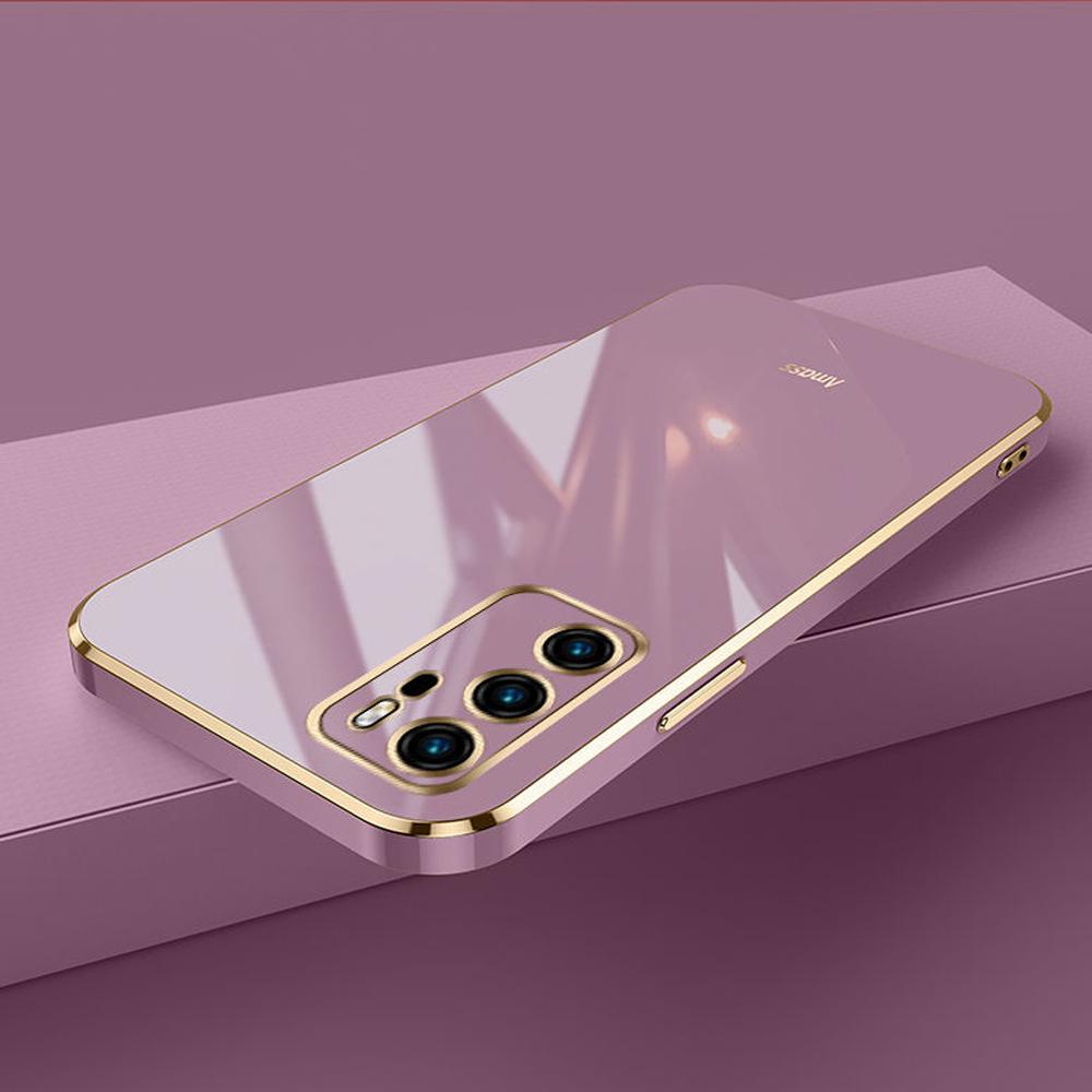 For Huawei P40 Case Luxury Square Plating ANA-AN00, ANA-TN00, ANA-NX9, ANA-LX4 Phone Case ShockProof Silicone Back Cover Fundas